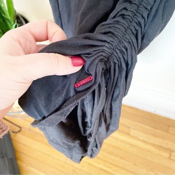 n:Philanthropy Black Sleeveless Crewneck Side Ruching Peach Dress Size S NEW - Picture 8 of 10